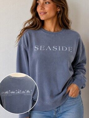 Seaside Crewneck Sweatshirt - Slate Blue